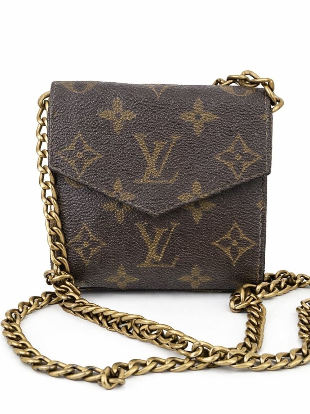 Vintage-Louis Vuitton Monogram Elise Double Sided Wallet on Chain 1988